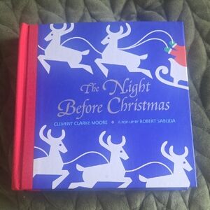 The Night Before Christmas Pop-Up Book - Blue & Red Holiday Cover